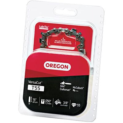 Oregon Catena per motosega VersaCut per barra da 40,6 cm, 55 maglie, a contraccolpo basso, adatta per Stihl, Craftsman, McCulloch e altri, argento Oregon Catena per motosega VersaCut per barra da 40,6 cm, 55 maglie, a contraccolpo basso, adatta per Stihl, Craftsman, McCulloch e altri, argento