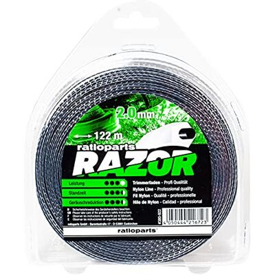 Ratioparts Razor Filo per tagliaerba a 5 Angoli, 2,0 mm, 122 m, Filo di Nylon Ratioparts Razor Filo per tagliaerba a 5 Angoli, 2,0 mm, 122 m, Filo di Nylon
