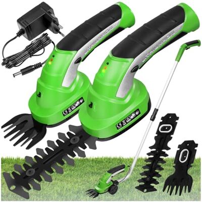 tectake ® Forbici Tosasiepi 2 in 1 con Accessori, Ideale per Siepi e Prato, Barra Telescopica Regolabile, Batteria 7,2V, Blocco di Sicurezza, Tagliasiepi Telescopico Verde tectake ® Forbici Tosasiepi 2 in 1 con Accessori, Ideale per Siepi e Prato, Barra Telescopica Regolabile, Batteria 7,2V, Blocco di Sicurezza, Tagliasiepi Telescopico Verde