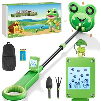 Generic Metal Detector per Bambini, Rilevatore di Metalli Impermeabile IP68, Display LCD con Avvisi Sonori/LED/Schermo, con Pala e Rastrello, per Ragazzi e Ragazze 6-12 Anni (Verde) Generic Metal Detector per Bambini, Rilevatore di Metalli Impermeabile IP68, Display LCD con Avvisi Sonori/LED/Schermo, con Pala e Rastrello, per Ragazzi e Ragazze 6-12 Anni (Verde)