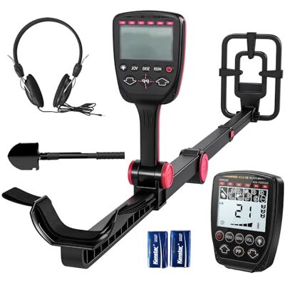 Outsunny Metal Detector Pieghevole per Adulti Oro Impermeabile IP68 LCD Outsunny Metal Detector Pieghevole per Adulti Oro Impermeabile IP68 LCD