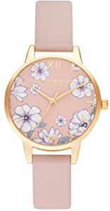 Burton Orologio Analogico al Quarzo da donna con cinturino in pelle eco-compatibile Rosa