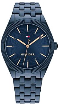 Tommy Hilfiger Orologio Analogico al Quarzo da Donna con Cinturino in Acciaio Inossidabile Blu