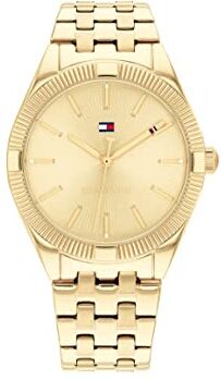 Tommy Hilfiger Orologio Analogico al Quarzo da Donna con Cinturino in Acciaio Inossidabile Dorato