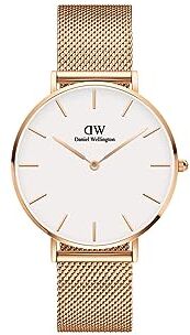 Daniel Wellington Petite Melrose Orologio Unisex Adulto, 36mm, in Maglia, Oro Rosa