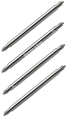 masar Diametro da 1,78 a 2,5 mm Premium INOX 316L (spaziatura da 6 a 44 mm) Barrette a molla per cinturini da orologio 2 o 4 pezzi, Slx Ø 2,0 mm, acciaio inox 316 l, 0,8 mm, 4 pezzi, 22mm