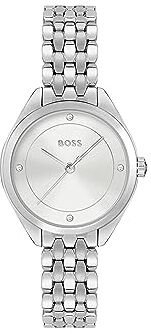 Boss Orologio Analogico al Quarzo da donna Collezione MAE con cinturino in acciaio inossidabile, Argento (Silver)