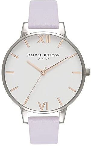 Burton Orologio Analogico al Quarzo da Donna con Cinturino in Pelle Viola