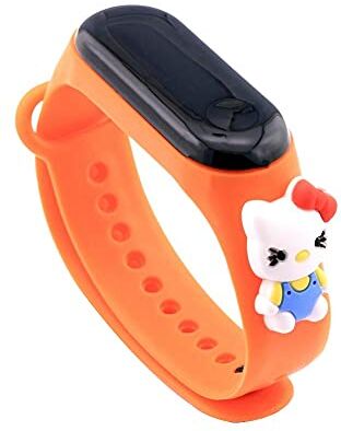 generico Orologio digitale braccialetto in silicone bambino bambina Sportivo cartoni animati cinturino compatibile xiaomi mi band (kitty)