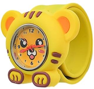 osiuujkw Orologio in Silicone per Cartoni Animati Elegante e affidabile per Bambini, Bambino, Ragazzo, Ragazza, Coccinella, Orologio in Silicone per Cartoni Animati, Gel di silice, Tigre