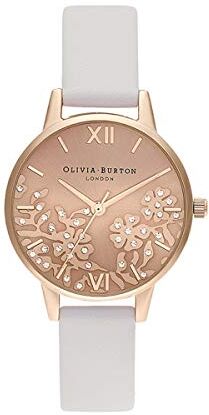 Burton Orologio Analogico al Quarzo da Donna con Cinturino in Pelle Rosato