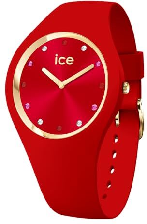 ICE Orologio Analogico al Quarzo Donna con Cinturino in Silicone , Rosso (Red Passion)