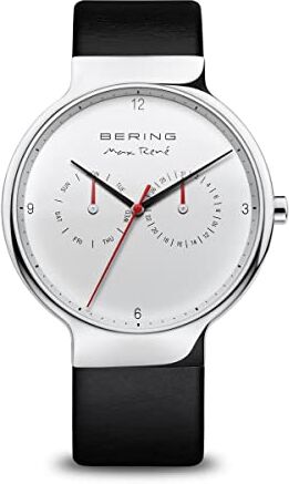 BERING Uomo Analogico Quarzo Max René Orologio con Cinturino in Pelle di vitello Cinturino e Vetro zaffiro