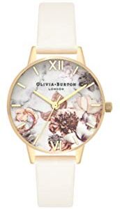 Burton Orologio Analogico al Quarzo da Donna con Cinturino in Pelle Bianco