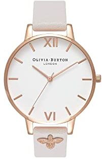 Burton Orologio Analogico al Quarzo da Donna con Cinturino in Pelle Rosato