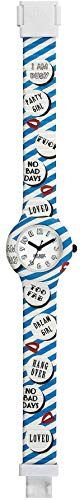 Hip Hop Orologio DONNA FREAKY quadrante MONO-COLORE BIANCO movimento SOLO TEMPO 3H QUARZO e CINTURINO SILICONE BIANCO