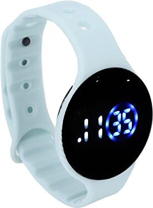 HURRISE Orologio Digitale Per Bambini Per Studenti, Orologio Elettronico A Led Antigraffio Con Cinturino In Silicone Impermeabile(Azzurro)