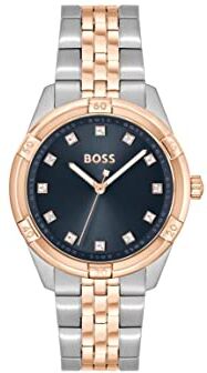 Boss Orologio Analogico al Quarzo da Donna con Cinturino in Acciaio Inossidabile, Blu Scuro