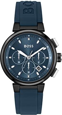 Boss Orologio con Cronografo al Quarzo da Uomo con Cinturino in Silicone, Blu