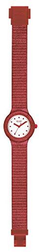 Hip Hop Orologio DONNA SPARKLING MANIA quadrante MONO-COLORE BIANCO movimento QUARZO e CINTURINO SILICONE ROSSO