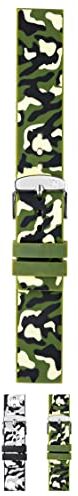 Morellato Cinturino In Silicone Linea Camouflage In 2 Colori Assortiti (20, Verde)