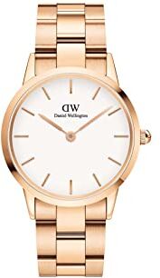 Daniel Wellington Iconic Link Orologio Unisex Adulto, 36mm, in Acciaio Inox, Oro Rosa