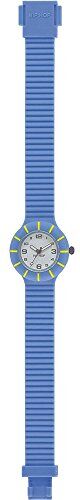 Hip Hop Orologio Solo Tempo Vista Blue per Bambini Completamente Blu con Accenti Gialli con Cinturino in Silicone Morbido Resistente all'Acqua