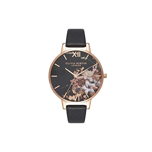 Burton Orologio Analogico al Quarzo da Donna con Cinturino in Pelle Nero