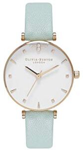 Burton Orologio Analogico al Quarzo da Donna con Cinturino in Pelle Verde Menta