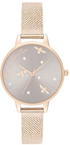 Burton Orologio Analogico al Quarzo da Donna con Cinturino in Acciaio Inossidabile Color Oro Rosa