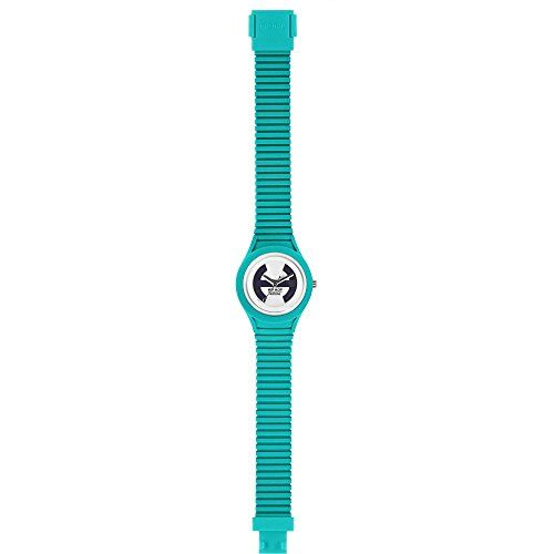 Hip Hop Watches Orologio da Donna Orchid Bouquet  Collezione Solare Cinturino in Silicone Impermeabile 5 ATM Cassa 34mm Verde Acqua