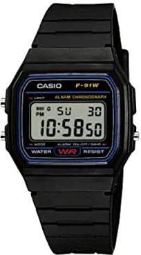 Casio Orologio Digitale Uomo con Cinturino in Resina F-91W-1YER