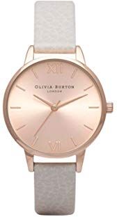 Burton Orologio Analogico al Quarzo da Donna con Cinturino in Pelle Grigio