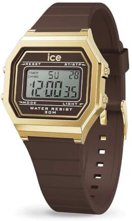 ICE digit retro Brown cappuccino Orologio marrone da Donna con Cinturino in plastica  (Small)