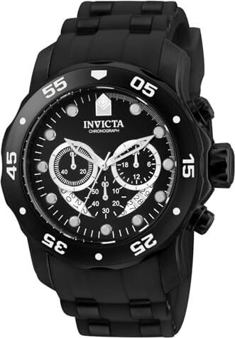 Invicta Pro Diver SCUBA Orologio da Uomo in Acciaio Inossidabile con Movimento al Quarzo, Nero 48 mm