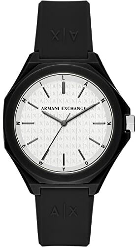 Armani Orologio da uomo Quarzo/3 movimenti a mano con cassa da 40 mm e cinturino in silicone