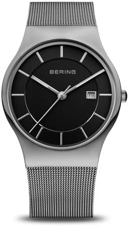 BERING Uomo Analogico Quarzo Classic Orologio con Cinturino in Acciaio inossidabile Cinturino e Vetro zaffiro