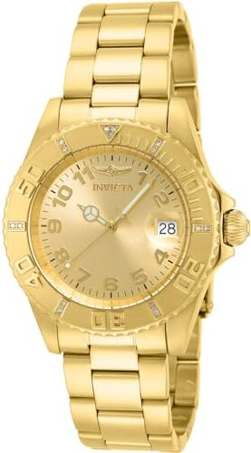 Invicta Pro Diver  Oro Orologio Donna Quarzo 40 mm Con 15 Diamanti