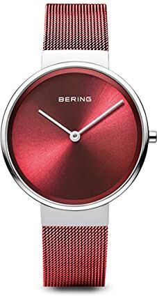 BERING Donna Analogico Quarzo Classic Orologio con Cinturino in Acciaio inossidabile Cinturino e Vetro zaffiro