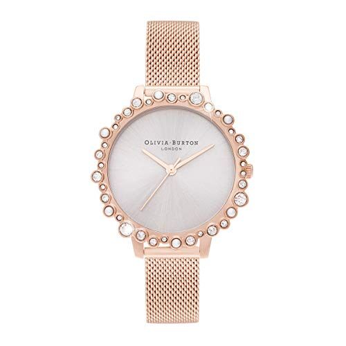 Burton Orologio Analogico al Quarzo da Donna con Cinturino in Acciaio Inossidabile Color Oro Rosa