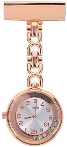 UKCOCO Orologio da taschino per , orologio da taschino, orologio da , orologio al quarzo, orologio da polso, per medico, donna, regalo di studente, oro rosa., 8.5X3CM