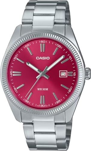 Casio Orologio Analogico al Quarzo Uomo con Cinturino in Acciaio Inossidabile