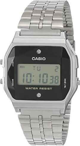 Casio Orologio Digitale Quarzo Unisex Adulto con Cinturino in Acciaio Inox