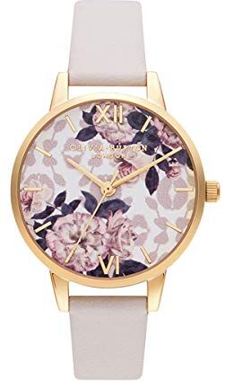 Burton Orologio Analogico al Quarzo da Donna con Cinturino in Pelle Eco-Compatibile Rosa