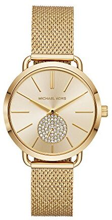 Michael Kors Portia con cinturino in acciaio inossidabile tono oro per donna