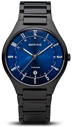 BERING Uomo Analogico Quarzo Titanium Orologio con Cinturino in Titanio Cinturino e Vetro zaffiro