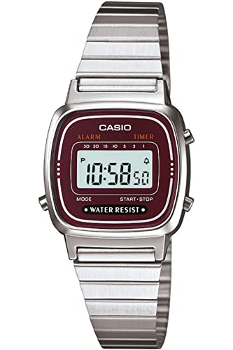 Casio Orologio Analogico-Digitale Donna con Cinturino in Placcato in Acciaio Inox LA-670W-4D