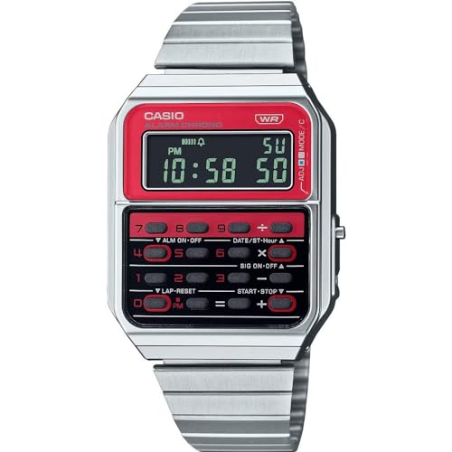 Casio Orologio Digitale al Quarzo Uomo con Cinturino in Acciaio Inossidabile