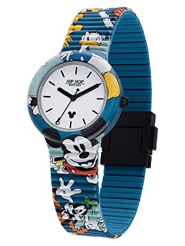 Hip Hop Orologio Solo Tempo Mickey and Friends, Orologio Bambini Dedicato a Topolino, Paperino e Pippo, con Cinturino in Silicone Morbido Resistente all'Acqua