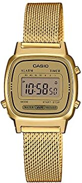 Casio Orologio Digitale al Quarzo da Donna con Bracciale in Acciaio Inossidabile Massiccio